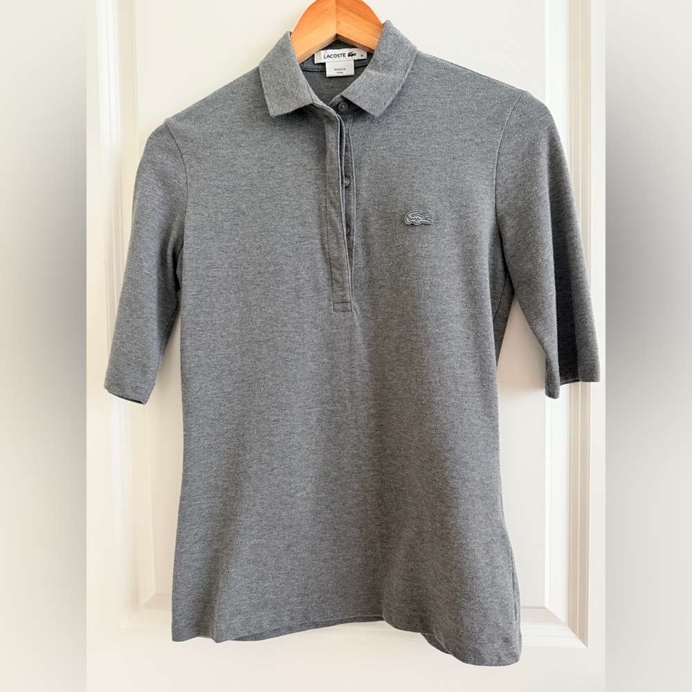 Lacoste Woman’s Heather Gray Pique Polo!🐊